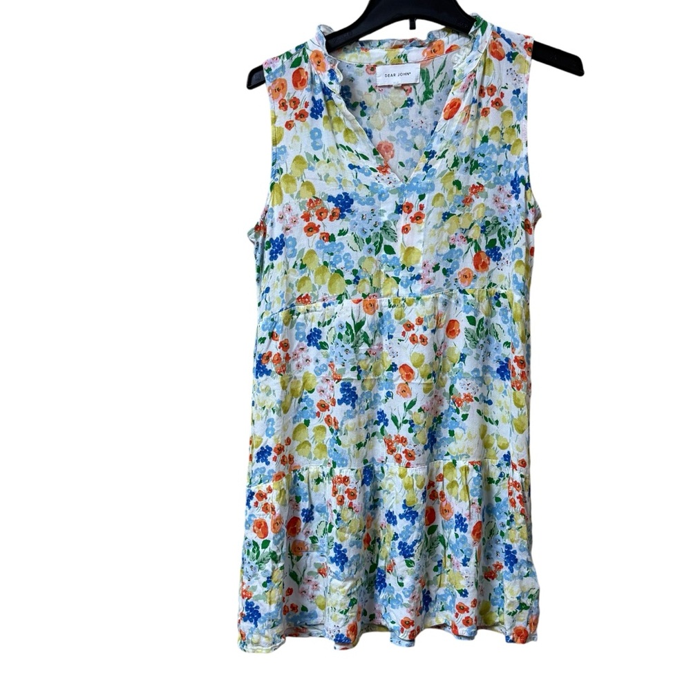 Dear John Eliza Tiered Mini Floral Dress Size Small